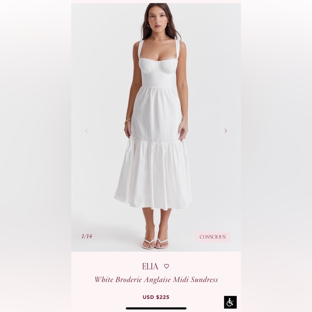 House of CB White Midi Dress